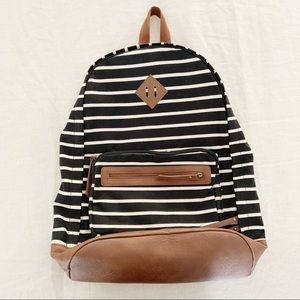 Mossimo Black and White Striped Backpack